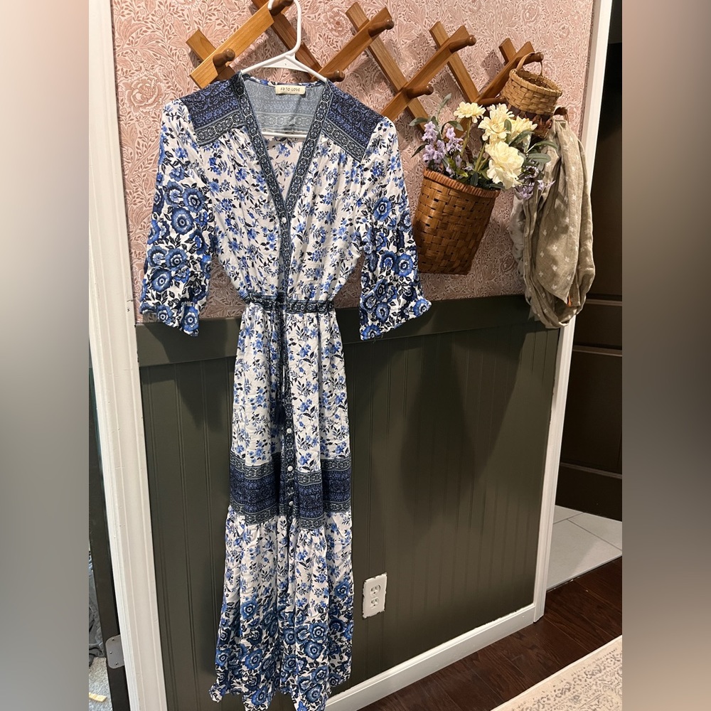 Floral boho maxi dress